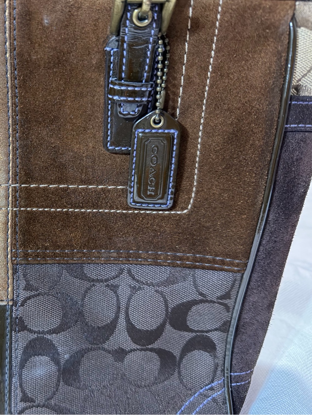 Coach Handbag Brown and Tan women's Bag